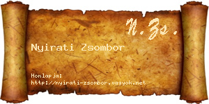 Nyirati Zsombor névjegykártya